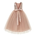 thumbnail image 2 of Ekidsbridal Sequins V-Back Formal Flower Girl Dresses Princess Ceremonial Gown LG1 12, 2 of 3