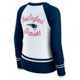 thumbnail image 4 of Women's WEAR by Erin Andrews White/Navy New England Patriots Colorblock Raglan Sweater, 4 of 4