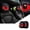 Red Big Eye-2pcs, variant on 2PCS Funny Horror Themed Headrest Covers Scary Covers for Cars Stretchy Seat Headrest Protector Funny Cover for Auto, Vehicle,Truck,SUV,Washable Elastic Fabric,Interior Accessories (Red Big Eye-2pcs)