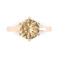 thumbnail image 2 of 3.0ct round cut yellow moissanite 18k rose gold Bridal Wedding Engagement Promise Anniversary Ring for Women size 9.75, 2 of 7