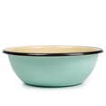 thumbnail image 1 of Decorative Enameled Steel Bowl Turquoise Enamelware Children Bowl Serving Bowl (2.5L), 1 of 2