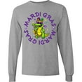 thumbnail image 3 of Inktastic Mardi Gras Party Alligator Long Sleeve T-Shirt, 3 of 5