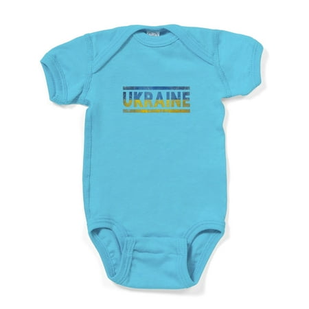 

CafePress - Ukraine Retro Flag Ukrainian Distressed Body Suit - Cute Infant Bodysuit Baby Romper