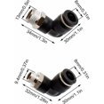 thumbnail image 5 of 4 conectores neumáticos, dos modelos diferentes (8 mm × 1/4" y 8 mm × 1/8"), accesorios rápidos de rosca macho, conector neumático de codo negro, adecuado para herramientas de bricolaje, 5 of 5