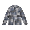 thumbnail image 4 of CCRFTGI Girls Long Sleeve Shirts for Child Size 10-12 Causal Back To School Button Up Collared Tops Formal Color Block Dress Shirt Classic Fall School Uniform Blouse with Pocket Blue 9-10 Years, 4 of 4