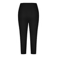 thumbnail image 5 of Capri Leggings for Women: Knee Length, 2025 Summer Cropped Pants, Black S-3XL, 5 of 6