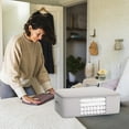 thumbnail image 4 of AZXY Blanket Storage Containers,Storage Bags for Clothes with Zipper,Closet Organizer Bins Fabric Folding,Stackable Blanket Containers for Large Blankets Quilt, 4 of 7
