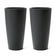 thumbnail image 2 of Step2 Tremont Plastic Black Round Planter 15" W x 15" D x 28" H Pot, 2 of 11