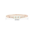 thumbnail image 5 of AFFY Dainty 14K Rose Gold Over Silver Stacked Finger Band Synthetic Opal Rings Jewelry For Women Ring Size -9, 5 of 6