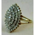 thumbnail image 4 of Lakshya Jewel LLC Round Cut Cubic Zirconia Cluster Engagement Ring 14K Yellow Gold Plated, 4 of 4
