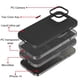 thumbnail image 3 of 1 funda protectora negra adecuada para iPhone14pro, funda ilusión, funda de cerveza, funda integrada de PC TPU 2 en 1, lateral antideslizante, 3 of 5