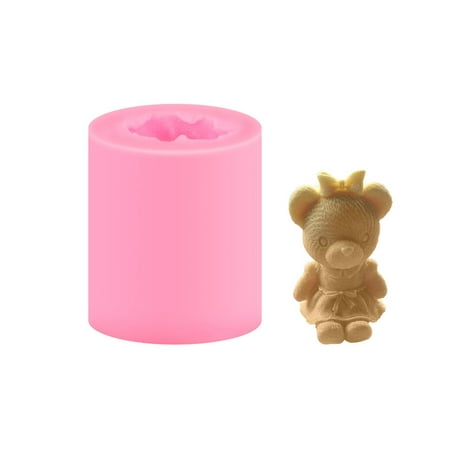 

unbranded 3D Cute Bear Boy Girl Silicone Soap Mold Fondant Cake Decorating Tools Cake Chocolate Mold Gum Paste Candle Moulds women