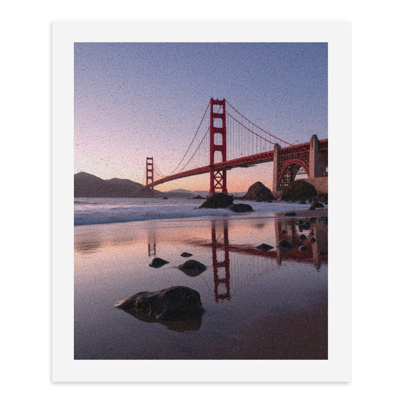 Paint by Numbers Kit for Adults, Sunset Bridge Ocean Reflection Rocks Paint by Numbers, Easy Paint by Numbers Kit for Adults Beginner, DIY Adult Paint by Number Kits on Canvas, Home Decor