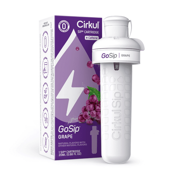 Cirkul GoSip Grape Flavor Cartridge, Drink Mix, 1-Pack