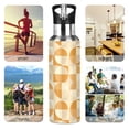 thumbnail image 7 of Yayeee 20oz Insulated Water Bottle Double Wall Stainless Steel with Flip Straw Lid, Geometric Circles, 7 of 7