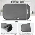 thumbnail image 2 of fafa-Silicone Coffee Maker Mat with Lip, 24'' x 16'' Heavy Duty Coffee Maker Mat for Countertops, Coffee Tray Fit Under Coffee Machine Appliance Automatic Machines Espresso Accessory, Grey, 2 of 4