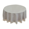 thumbnail image 1 of Nappe Ronde en Dentelle Vintage, Nappe en Tissu pour table à Thé, 1 of 5