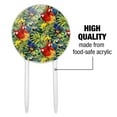thumbnail image 6 of Acrylic Majestic Macaws Colorful Rainforest Pattern Cake Topper Party Decoration for Wedding Anniversary Birthday Graduation, 6 of 7