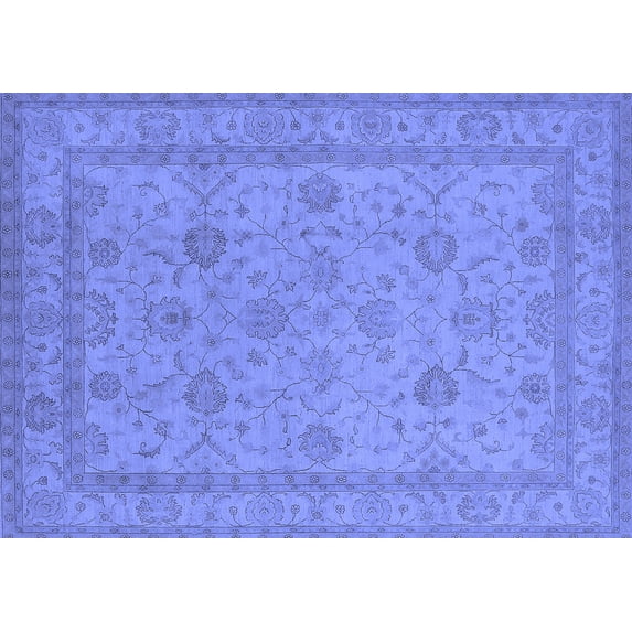 Ahgly Company Indoor Rectangle Oriental Blue Traditional Area Rugs, 5' x 7'