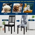 thumbnail image 4 of Chair Covers, Dining Room Chair Covers, Stretch Kitchen Chair Covers/Dining Room Chair Covers Set of 6, Removable Washable Dining Chair Slipcovers for Home, Hotel, Banquet, 4 of 6