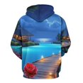 thumbnail image 3 of Tropical Moonlit Resort Men's Women New Sweatshirt Hoodie Men's Plus Size Sweatshirt Hooded Sweatshirt 3d Printed Street Men's Cloth, 3 of 6