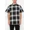 Black, variant on Victorious Men's Old School Plaid Flannel Short Sleeve Shirts VSS30 - GREY -LRG