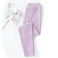 thumbnail image 2 of MIASHUI Girls Leggings Pantalon Long Confortable et Extensible, Collant Doux à Imprimé Rayé, Violet Pâle, 13-14 Ans, 2 of 4