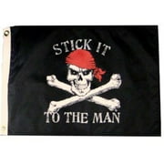 Flappin' Flags Pirate Stick it to the Man Outdoor Garden Flag - 12 x 18 in