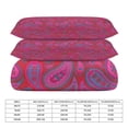 thumbnail image 2 of 3 Pcs Soft Bedding Set, Includes 1 Duvet Cover with Zipper And 2 Pillow Shams,Paisley Print Radish Red Paisley Colors King(102"×90"), 2 of 8