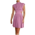 thumbnail image 1 of EQWLJWE Robes d'Été pour Femmes 2023 Mode Femmes Été Élégance Solide Robe Mini Décontractée Sans Manches Col Rond Robe Maxi pour Femmes 2023, 1 of 8
