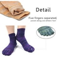 thumbnail image 2 of LOFIR Mens Toe Socks Comfy Cotton Crew Five Finger Ankle Socks for Running Athletic, 5 Pairs, 2 of 6