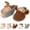01 Brown, variant on Infant Baby Boys Girls Slipper Stay On Non Slip Soft Sole Newborn Booties Toddler First Walker Crib House Shoes 0-18 Months