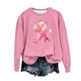 thumbnail image 4 of Qulqfy Women Breast Cancer Awareness Sweatshirts Pink Ribbon Crew Neck BCAD Shirts Womens Breast Cancer Tops L, 4 of 4