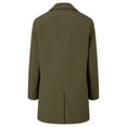 thumbnail image 5 of Iyufng Mid Length Notch Lapel Trench Coat for Men Single Breasted Button Lightweight Water Resistant Business Casual Overcoat Daily Walking, 5 of 7