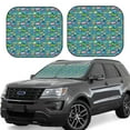 thumbnail image 6 of Kdxio Cars Transportation Print 2-Piece Sun Shade Front Windshield - Foldable Car Front Window Sunshades for Most Sedans SUV Truck, 6 of 6