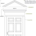 thumbnail image 7 of Ekena Millwork 70"W x 41-3/4"H x 2-3/4"P Half Round 4 Spoke Architectural Grade PVC Combination Pediment, 7 of 7