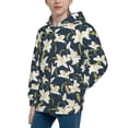 thumbnail image 2 of Kdxio Lilies Flowers Pattern Kids Boys Girls Zip Up Hoodie 3D Printed Hooded Sweatshirt Hoody Coat with Pocket 7-12 Y-Medium, 2 of 6