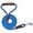 Blue, variant on Heavy Duty Nylon Rope Dog Leashes with With comfortable and durable leather handles, handmade dog leash using strong Nylon rope for Small Medium and Large Dogs