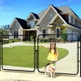 thumbnail image 4 of HITTITE Adjustable Chain Link Fence Gate Kit, PVC Coated Anti-Rust Outdoor Garden Fence Gate, Heavy Duty Pedestrian Gate Walking Fence Gate for Yard, 26"-72" Wide x 5' High., 4 of 9