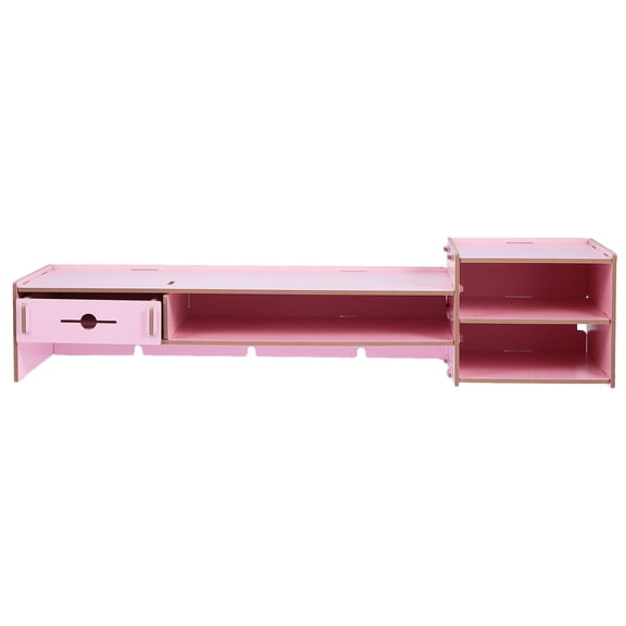 PBPBOX Back to School Monitor Stand Lift Space Saving Monitor Shelf for Desk Pink 1Pcs