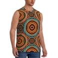 thumbnail image 2 of Bingfone African Tribal Style Pattern Men's Tank Tops Workout Sleeveless Tee Shirts Running Beach Tanks for Men-3X-Large, 2 of 7