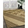 thumbnail image 3 of Ahgly Tapis Rond Lavable en Machine Intérieur Transitionnel Brun Selle, 4 Pieds Rond, 3 of 7