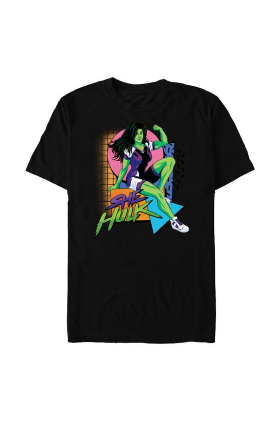 Studios She-Hulk LA Retro Eighties Style Disney+ - Short Sleeve Blended T-Shirt for Adults - Customized-Black