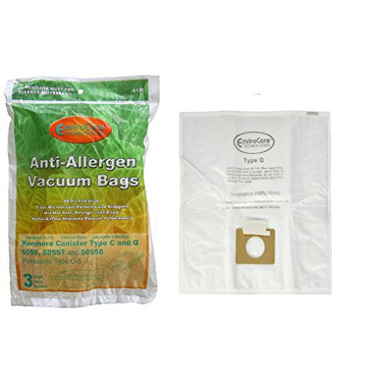 60-Pack Vacuum Bags For Kenmore Canister Models – Fits C 5055, 50558, Q 50557, 50104 2 thumbnail image