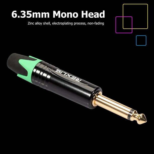 Conector aéreo acodado Jack 6,3 mm mono plata - DJMania