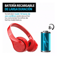 thumbnail image 2 of Audífono Diadema Bluetooth Inalámbrico Plegable Rojo BLOOSOM, 2 of 5