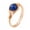 Gold Lapis Lazuli, variant on Round Quartz Smooth Polished Ring Silver Green Aventurine Size 7.75 R197