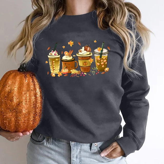 2023 Chandail en Molleton Mode pour Femmes 50 % de Réduction Liquidation Halloween Mode Décontractée Aguichant Imprimé Manches Longues Col Rond Chandail Blouse Hauts Chandails en Molleton Sans Capuche