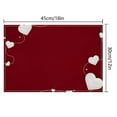 thumbnail image 3 of Boho Placemats Valentine'S Day Meal Mat Restaurant Table Mat Linen Printed Insulation Mat Western Mat Candlelight Dinner Decoration 18X12In Non Slip Placemats Square Placemats, 3 of 6