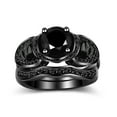 thumbnail image 7 of Unisex Skull Ring Black Gold Electroplated Copper Punk Ring For Men And Women European American Couple Jewelry Gift, 7 of 7